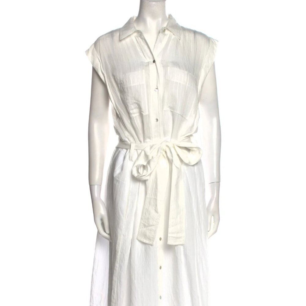 Vince - White Cap Sleeve Shirtdress, Sz L